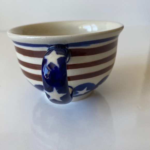 Boleslawiec Polish Pottery Stars and Stripes Teacup Vintage Collectible - Picture 6 of 7